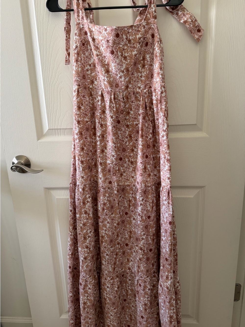 House of Harlow 1960 Floral Maxi Dress in Cream, Brown and Pink